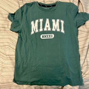 Art Class (Target Brand) Green MIAMI mmxxii T-Shirt in 12-14 (Large).